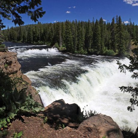 Rapids with a small waterfall